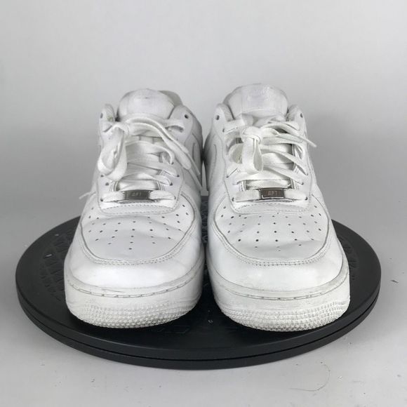 Nike Air Force 1 Low ‘07 Triple White Leather Shoes 315122-111 Men’s Size 9.5 - Picture 2 of 12